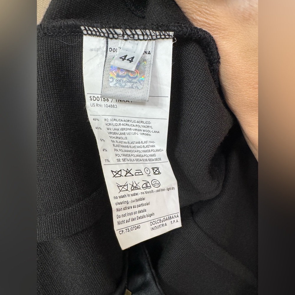 Vintage Dolce & Gabbana Black Dress with Gold Zipper - Picture 9 of 15